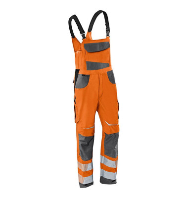 Arbeitshose REFLECTIQ, Warnschutz, Unisex, warnorange/anthrazit, Größe 114 Arbeitshose REFLECTIQ, Warnschutz, Unisex, warnorange/anthrazit, Größe 114