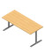 Schreibtisch, 74cm (H), 180x80cm (BxT), rechteckig, buche / silber