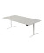 Sitz-Steh-Schreibtisch Move 3, elektrisch höhenverstellbar, 72-120cm (H), 200x100cm (BxT), rechteckig, lichtgrau / weiß