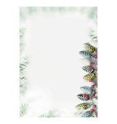 Weihnachtsbriefpapier Tannenzapfen Christmas Garland DP177, A4, 90g