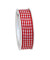 Geschenkband Vichy 6192520-609, Karo, 25mm x 20m, rot/weiß