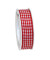 Geschenkband Zierband Vichy Karo 6192520-609 25mm x 20m rot/weiß
