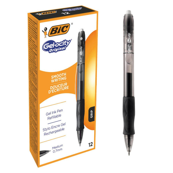3086126600659 - BIC Gel-ocity Gelschreiber schwarz transparent 03 mm Schreibfarbe schwarz 12 St 3086126600659 - BIC Gel-ocity Gelschreiber schwarz transparent 03 mm Schreibfarbe schwarz 12 St