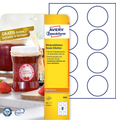 Markierungspunkte 5081, wei&szlig;, &Oslash; 65mm