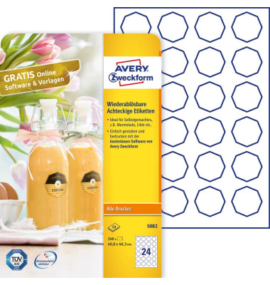 Etiketten 5082 weiß