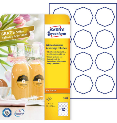 Etiketten 5083 weiß
