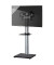 TV-Ständer Onu schwarz, silber, schwarzglas