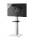 TV-Ständer Onu weiß, silber, schwarzglas