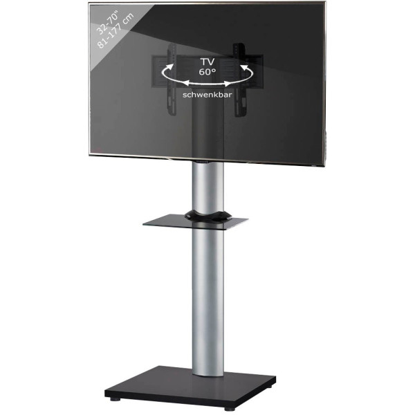 4012246171280 - TV-Ständer Onu schwarz silber schwarzglas 4012246171280 VCM 4012246171280 - TV-Ständer Onu schwarz silber schwarzglas 4012246171280 VCM