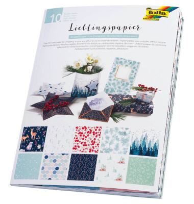 Geschenkpapierzuschnitte 37002, 10 verschiedene, 50cm x 70cm, mehrfarbig