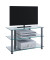 TV-Lowboard Sindas silber, klarglas