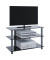 TV-Lowboard Sindas silber, schwarzglas