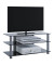 TV-Lowboard Netasa silber, schwarzglas
