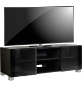 TV-Lowboard Luxala schwarz, schwarzglas