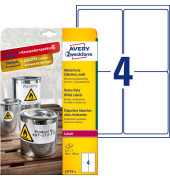 wetterfeste Folienetiketten L4774-8 weiß