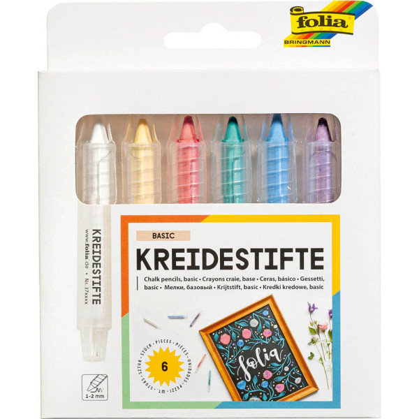 4001868102260 - Tafelkreidestifte Basic 370609 6er Etui farbig sortiert rund 10x95mm 4001868102260 6 Stück 4001868102260 - Tafelkreidestifte Basic 370609 6er Etui farbig sortiert rund 10x95mm 4001868102260 6 Stück