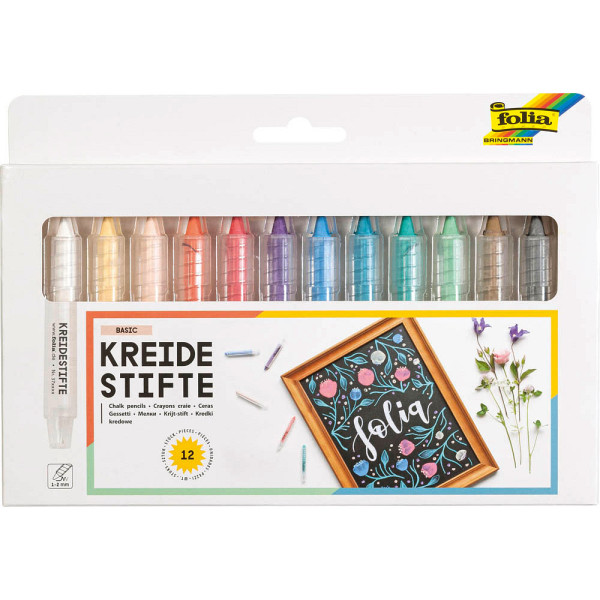 4001868100549 - Tafelkreidestifte Basic 371209 6er Etui farbig sortiert rund 10x95mm 4001868100549 12 Stück 4001868100549 - Tafelkreidestifte Basic 371209 6er Etui farbig sortiert rund 10x95mm 4001868100549 12 Stück