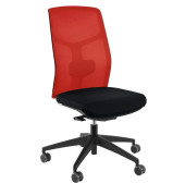 Bürostuhl Eserio Netz, rot / schwarz, bis 120kg