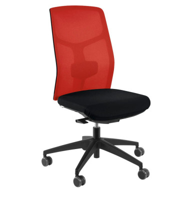 Bürostuhl Eserio Netz, rot / schwarz, bis 120kg Bürostuhl Eserio Netz, rot / schwarz, bis 120kg