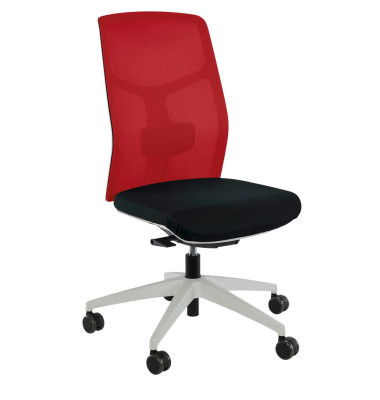 Bürostuhl Eserio Netz, rot / grau, bis 120kg Bürostuhl Eserio Netz, rot / grau, bis 120kg