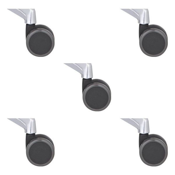 4255704328684 - Bürostuhl-Ersatzrollen 092102 Stiftlänge 195mm StiftØ 11mm für Hartboden schwarz 4255704328684 5 Stück