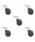 Bürostuhl-Ersatzrollen 092103, Stiftlänge 19,5mm, StiftØ 11mm, für Hartboden, schwarz