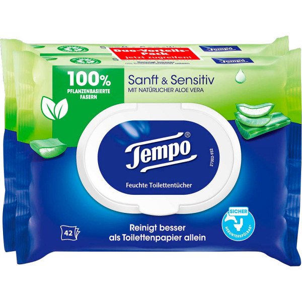 7322540907612 - Feuchttücher Sanft & Sensitiv Duo-Pack 2x 42 Tücher 7322540907612 84 Tuch 7322540907612 - Feuchttücher Sanft & Sensitiv Duo-Pack 2x 42 Tücher 7322540907612 84 Tuch