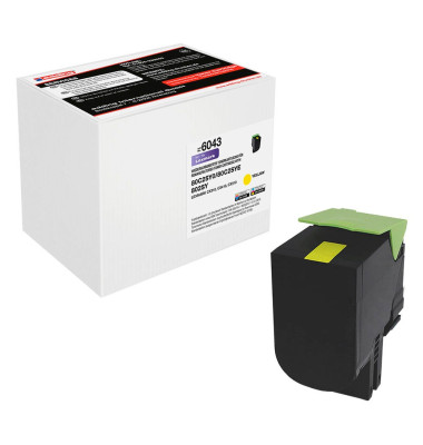 EDD-6043 gelb Toner ersetzt LEXMARK 80C2SY0