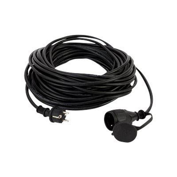 4006341663207 - REV - Spannungsversorgungs-Verlängerungskabel - CEE 7 7 (M) (W) - Wechselstrom 250 V - 10 m - Schwarz