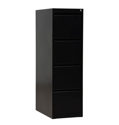 H&auml;ngeregistraturschrank 100294, schwarz, 4 Schubladen, 1-bahnig