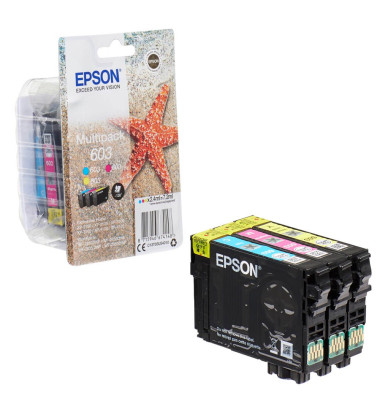 Druckerpatrone 603/T03U54 C13T03U54010 (kompatibel zu Epson 603), cyan/magenta/gelb, ca. 3x 130 Seiten