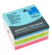 Haftnotizen 5654-73, CUBE, 75x75mm, blau/weiss/grün/pink, quadratisch