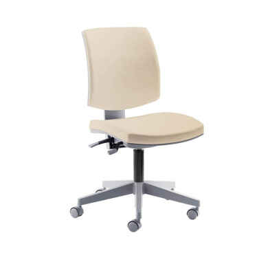 Kinderdrehstuhl myFLEXO, beige / grau, bis 150kg, ohne Kopfst&uuml;tze