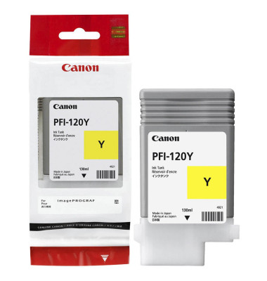 Druckerpatrone PFI-120 Y 2888C001 (kompatibel zu Canon PFI-120Y), gelb