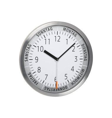 Wanduhr 60.3044.02 silber Aluminium