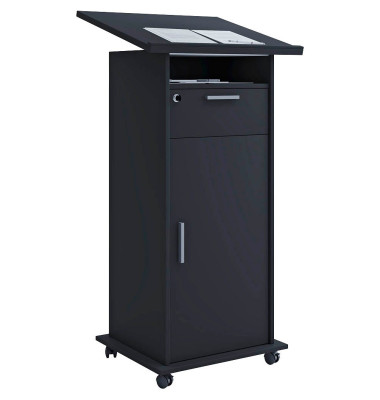 Stehpult Meeta, höhenverstellbar 108-120cm (H), 60x50cm (BxT), rechteckig, schwarz / schwarz Stehpult Meeta, höhenverstellbar 108-120cm (H), 60x50cm (BxT), rechteckig, schwarz / schwarz