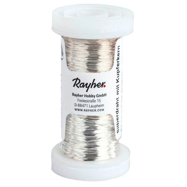 4006166034077 - Silberdraht mit Kupferkern Basteldraht silber 03 Ø mm 1000 m 1 Rolle 4006166034077 Rayher 4006166034077 - Silberdraht mit Kupferkern Basteldraht silber 03 Ø mm 1000 m 1 Rolle 4006166034077 Rayher