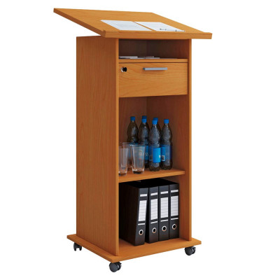 Stehpult Meeta, höhenverstellbar 108-120cm (H), 60x50cm (BxT), rechteckig, buche / buche Stehpult Meeta, höhenverstellbar 108-120cm (H), 60x50cm (BxT), rechteckig, buche / buche
