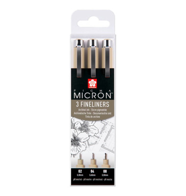 Pigma Micron Fineliner-Set schwarz Pigma Micron Fineliner-Set schwarz