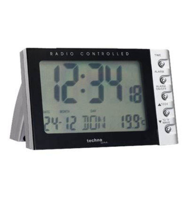  Funkwecker WT 188 WT 188, schwarz/silber