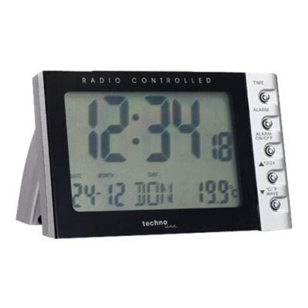 4029665001883 - Techno Line - wt 188 Funk Wecker Silber Schwarz Alarmzeiten 1 4029665001883 - Techno Line - wt 188 Funk Wecker Silber Schwarz Alarmzeiten 1