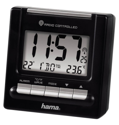  Funkwecker RC200 186331, schwarz