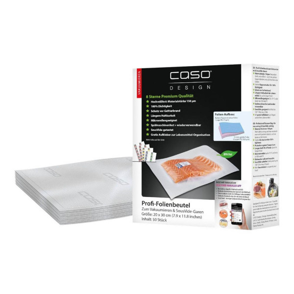 4038437012194 - Packung 50 vakuum-verpackungsbeutel casedesign 1219 - 2030CM - kochfest   mikrowellengeeignet