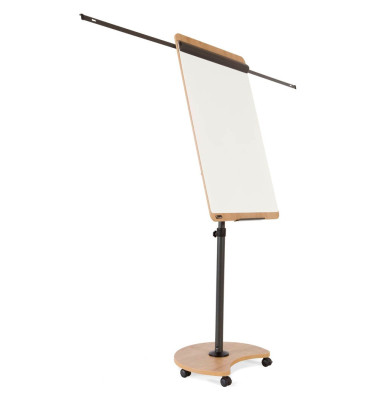 Flipchart Natural Transformer, NAT0618, 68xx97cm (BxH), eiche/wei&szlig;, mit Rollen, mit 2 Seitenarmen