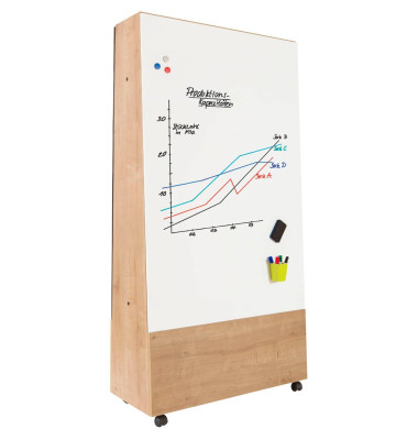 Whiteboard-Ständer Natural braun 150,0 x 100,0 keine Fächer