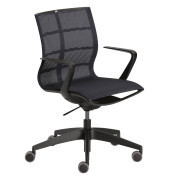 Bürostuhl Einteiliger Strickbezug ermöglicht eine optimale Druckverteilung entlang der Wirbelsäule und Becken, anthrazit / schwa