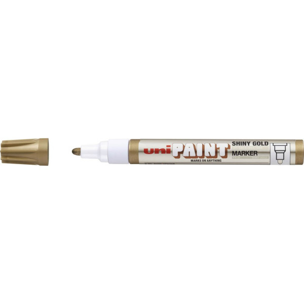 12 Stück uni-ball Lackmarker PX-20, 182080, Shiny Gold, 2-3mm Rundspitze 4902778203545 uni-ball