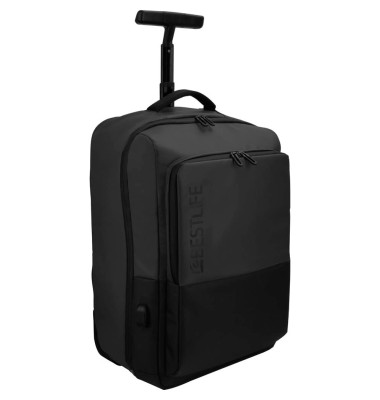 Rucksack-Trolley BT-3401BK-1 Kunstfaser schwarz