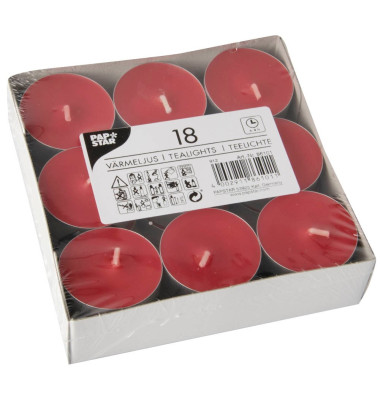 Teelichter 86101 rot 15x39mm (HxØ) ca. 4 Stunden Brenndauer
