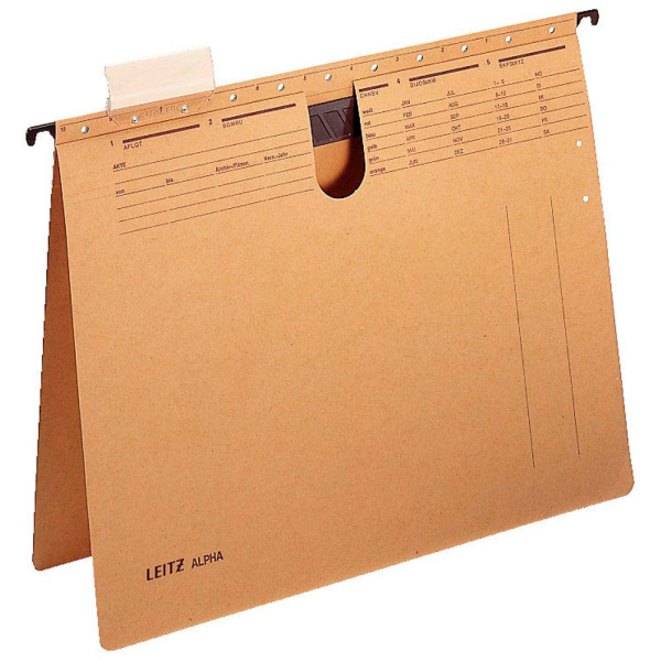 4002432407460 - LEITZ Hängehefter ALPHA® 1989 Karton naturbraun DIN A4 2x kaufmännische Heftung 25 St